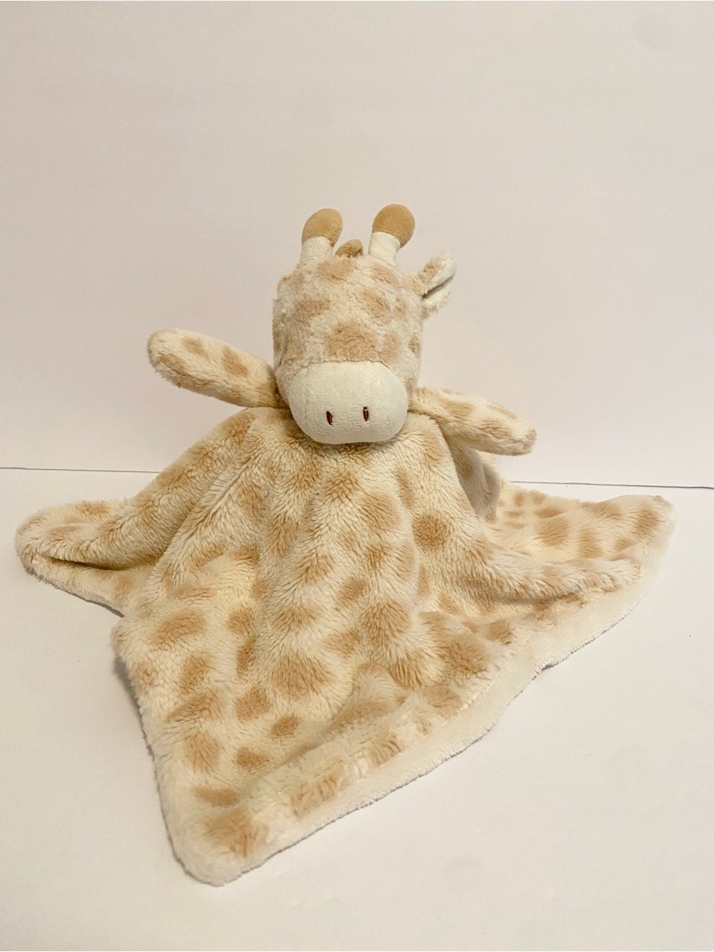K Luxe Baby Cream Tan Giraffe Security Blanket Plush Lovey Kellytoy Kellybaby